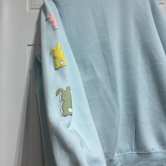 Pacific & Co. Oversized Sweatshirt,pullover,pastel bunnies,rib cuff/waist,fleece - Picture 8 of 12